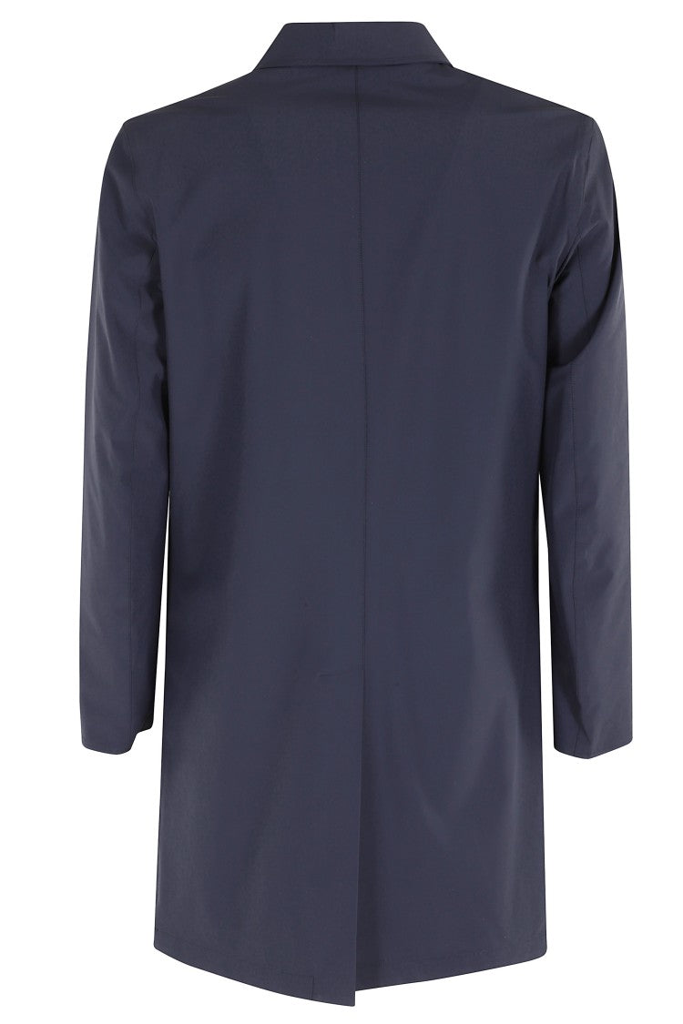 Kired Midnight Blue Reversible Buttoned Polyamide Coat