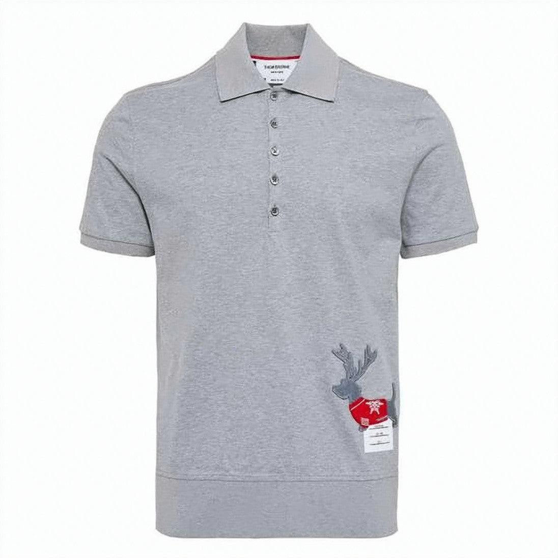 Thom Browne Short-Sleeved Polo Shirt With Classic Collar
