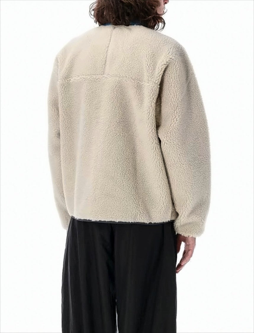 Patagonia Textured Fleece Jacket With Zippered Pockets