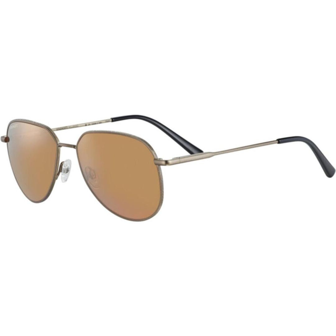 Serengeti Haywood Aviator Sunglasses With Metal Frame And Amber Lenses