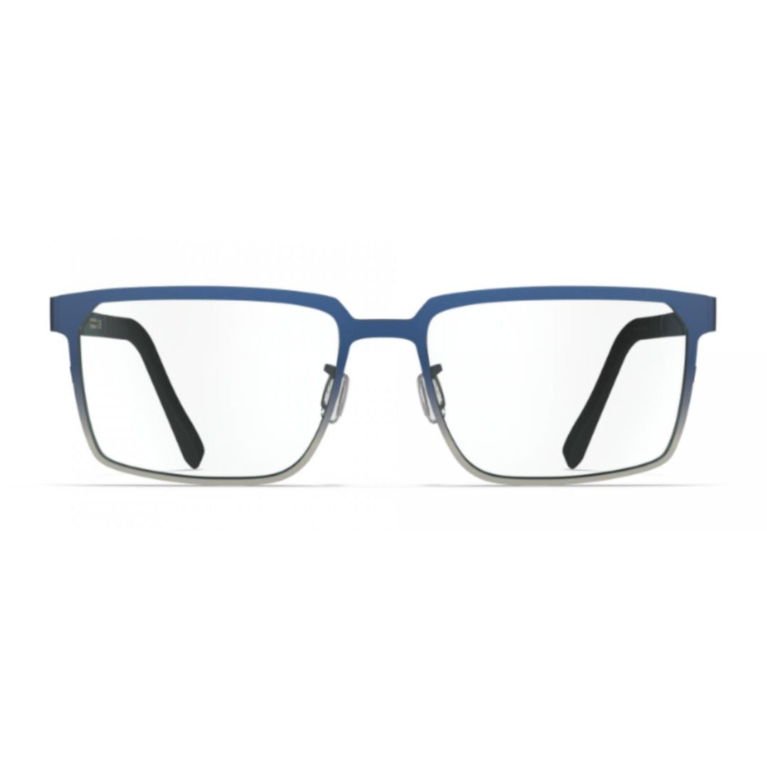 Blackfin Bf1060 Fairbanks Rectangular Blue And Silver Frame Eyeglasses