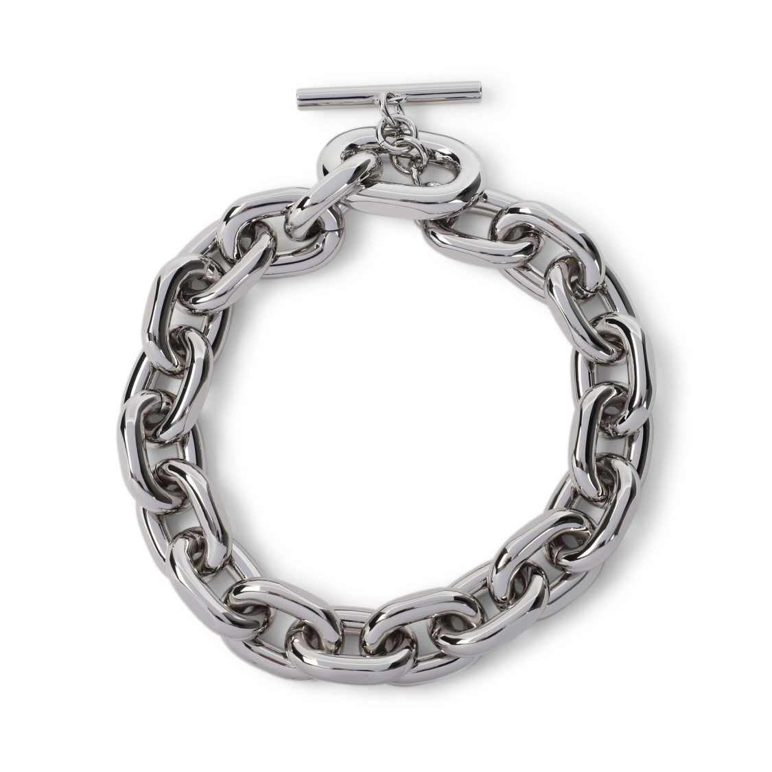 Rabanne Metallic Chain Link Necklace With Design