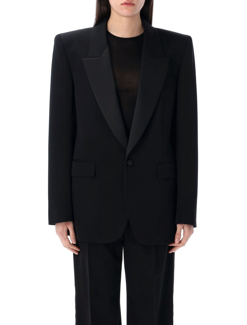 Saint Laurent Grain De Poudre Tuxedo Jacket