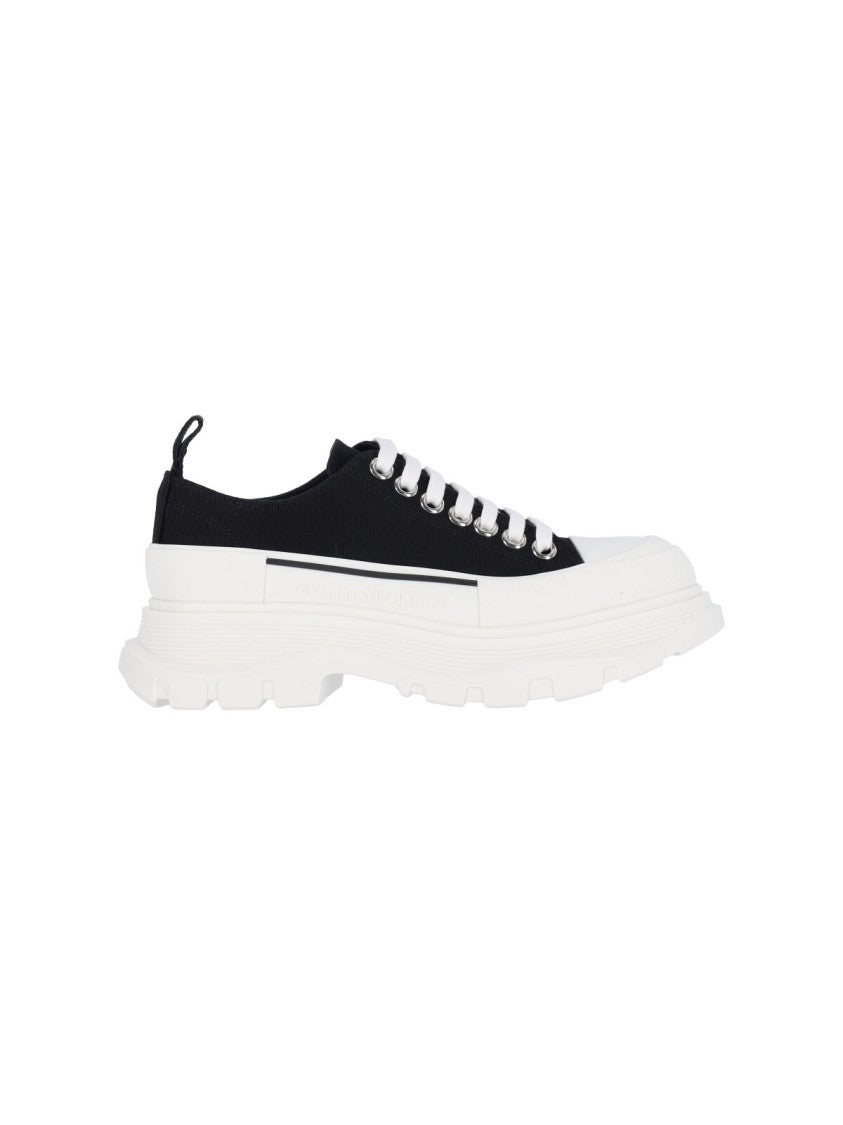 Alexander Mcqueen Black Logo Oversized Sole Sneakers