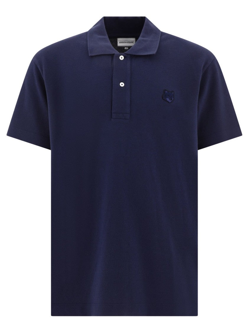 Maison Kitsuné Short-Sleeve Polo Shirt With Traditional Collar And Subtle Embroidery