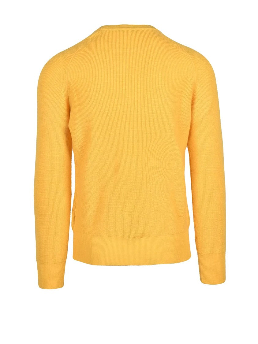 Kangra Ribbed Knit Crew Neck Sweater With Contemporary Color Block