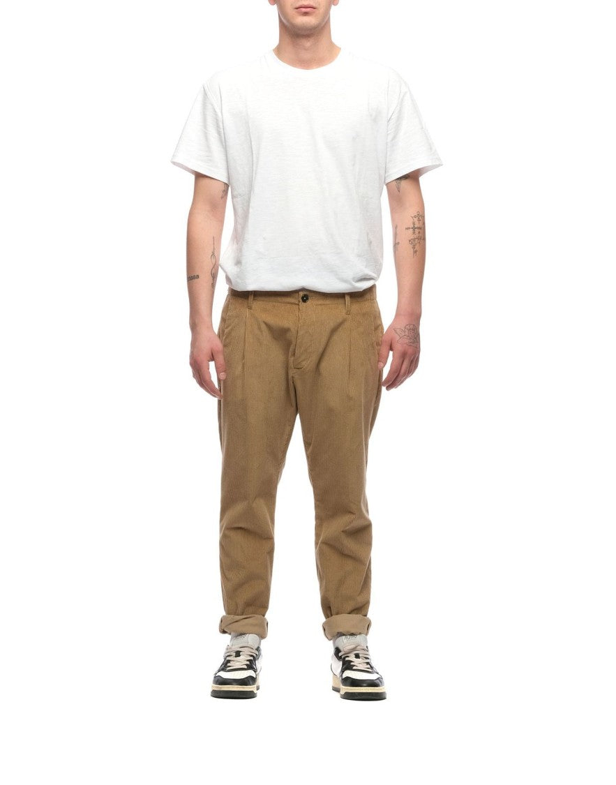 Nine In The Morning Straight-Leg Corduroy Trousers With Button Fastening