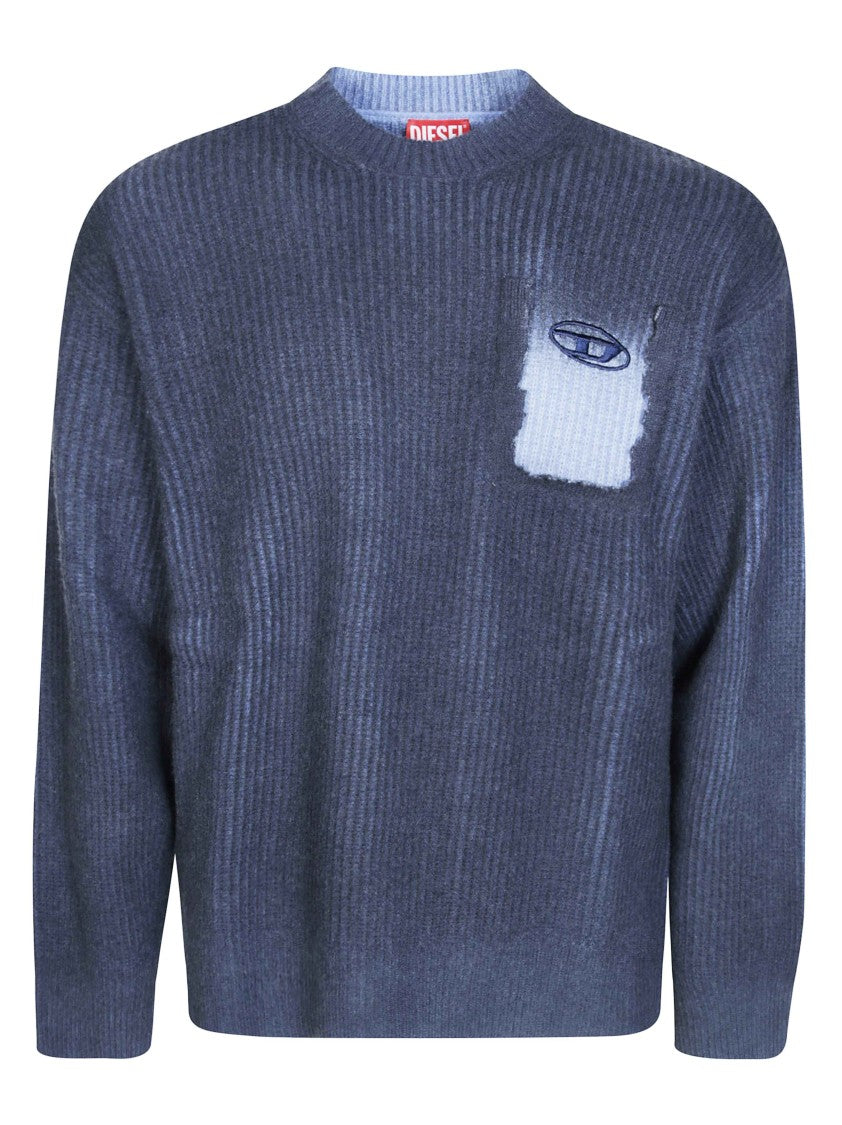 Diesel Relaxed Fit Ribbed Knit Sweater