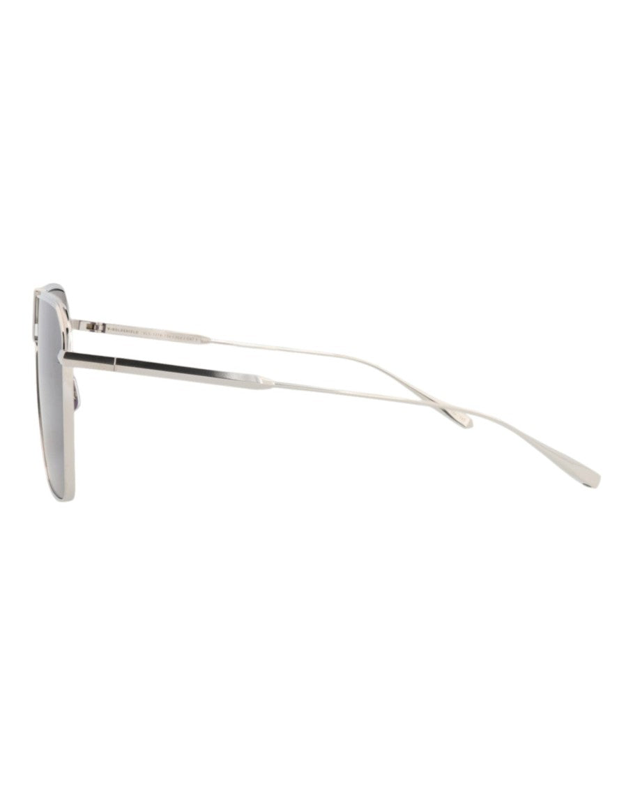 Valentino Aviator-Frame Metal Sunglasses With Unique Geometric Design