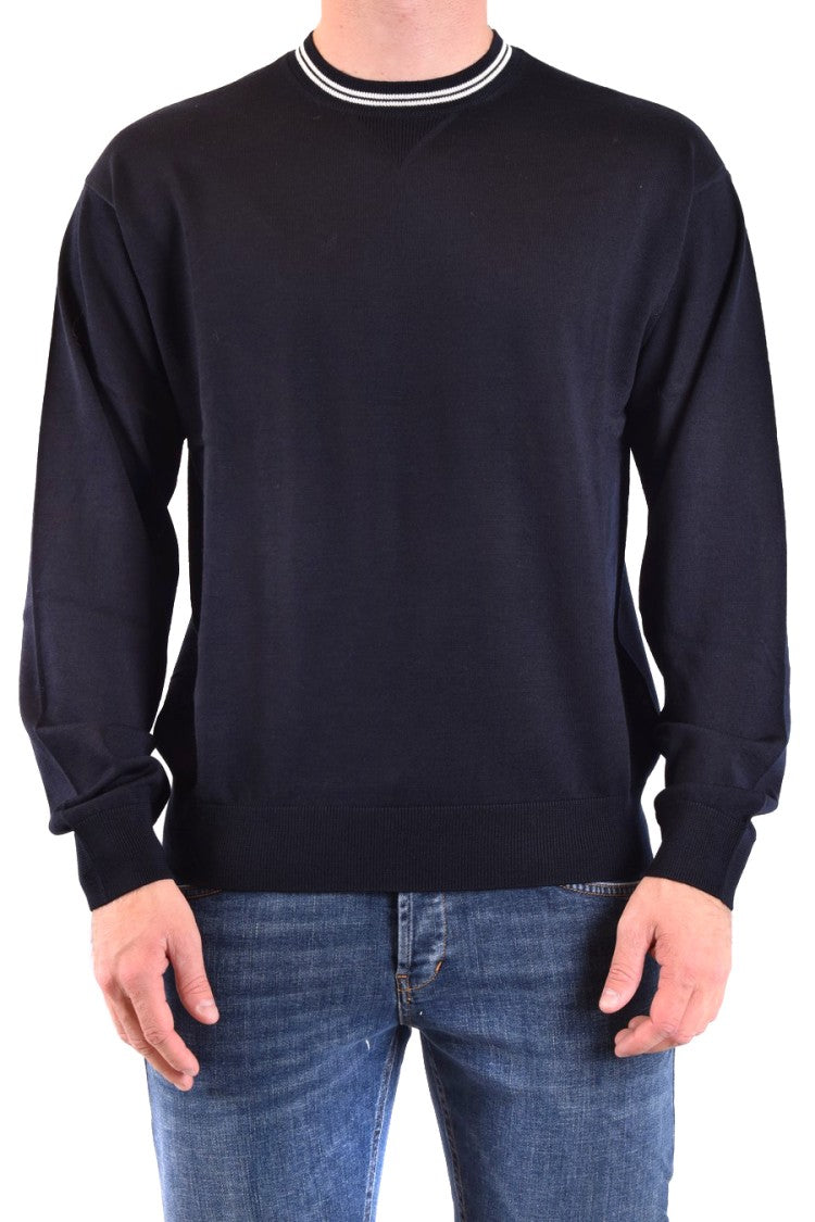 Emporio Armani Classic Blue Wool Sweater