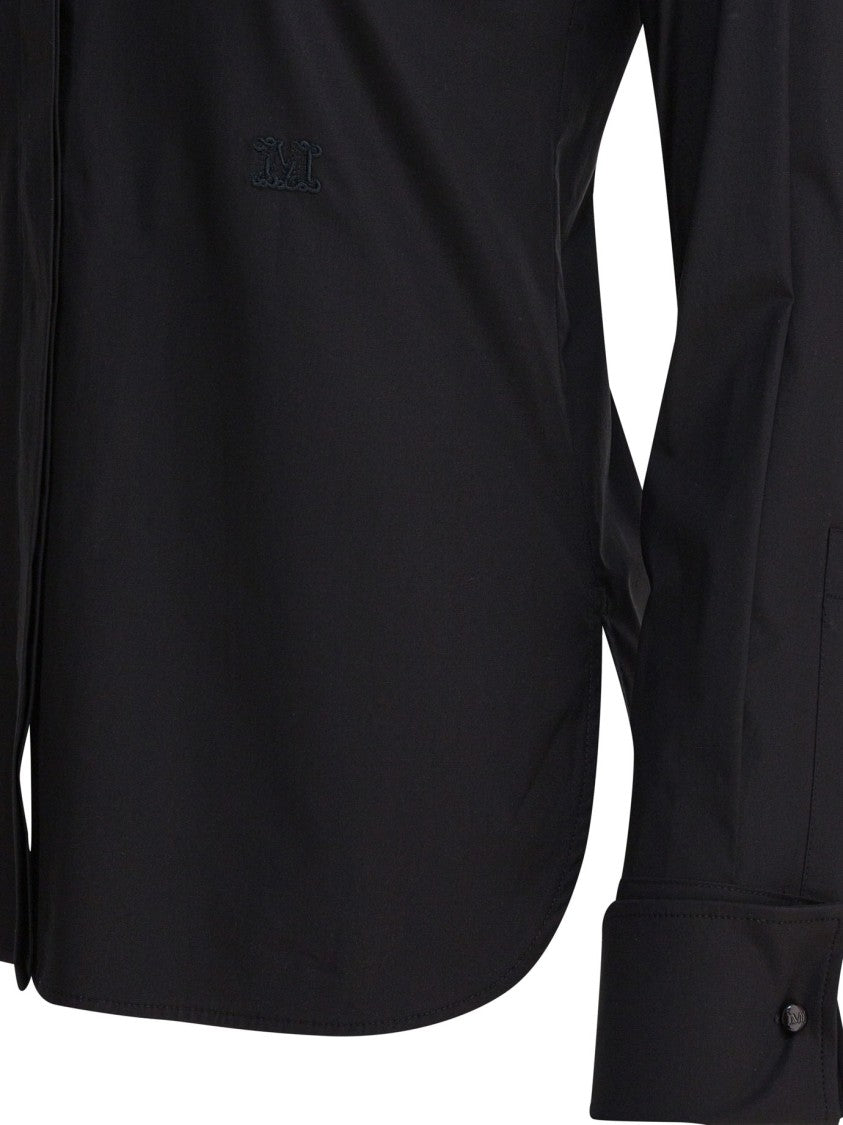 Max Mara Semi-Fitted Black Cotton Shirt