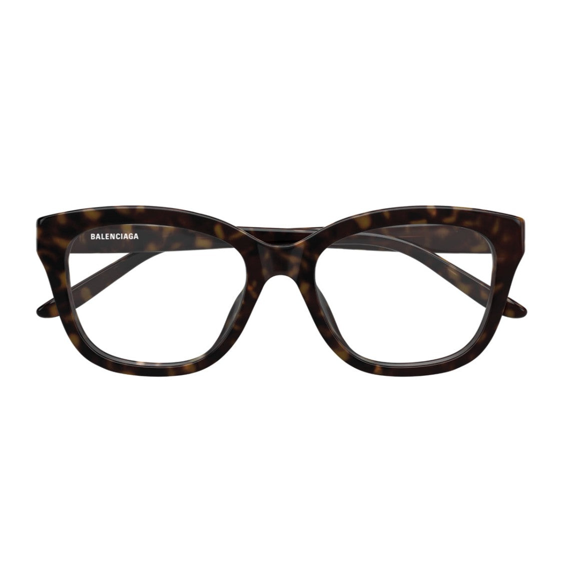 Balenciaga Everyday Rectangular Havana Recycled Acetate Eyeglasses