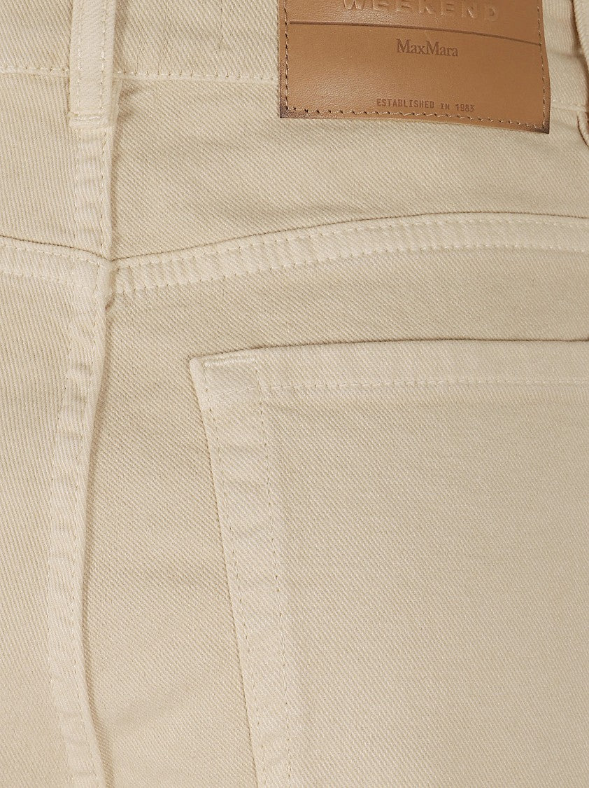 Max Mara Wide-Leg Cotton Drill Pants With Iconic 5-Pocket Design