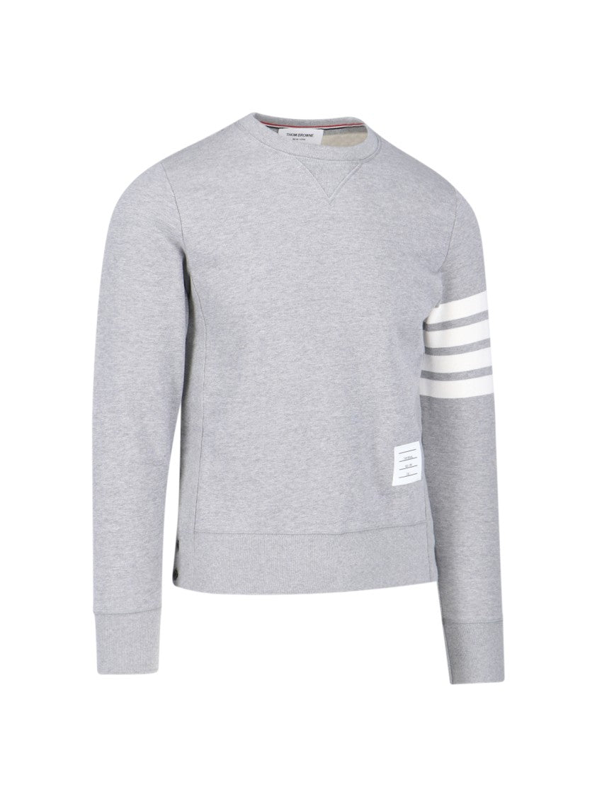 Thom Browne "4-Bar" Crewneck Sweatshirt – Grey