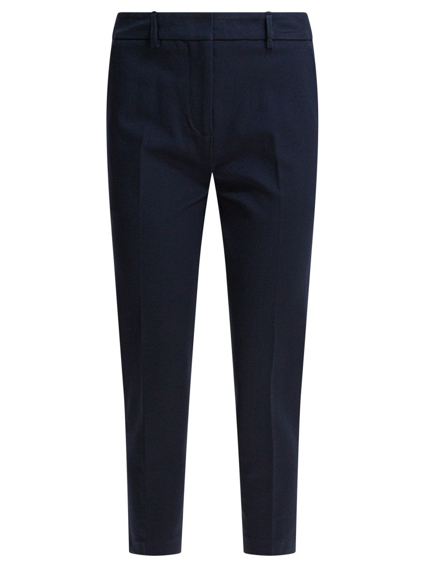 Semper Slim Fit Viscose Pants With Mid-Rise Waist