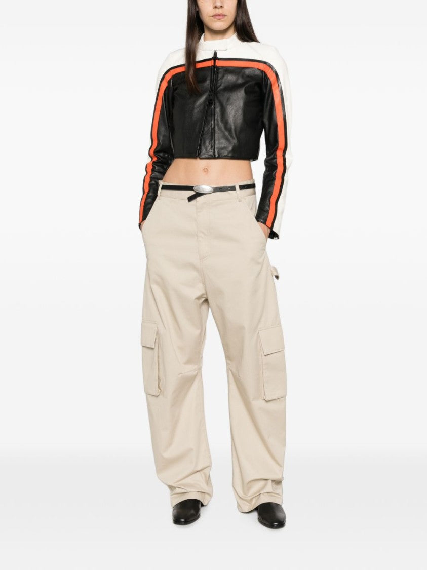Balenciaga Wide-Leg Cargo Trousers With High Waist