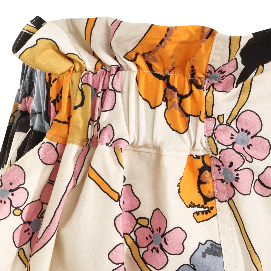 Marni Knee-Length Floral Print Skirt With Gathered Waistband