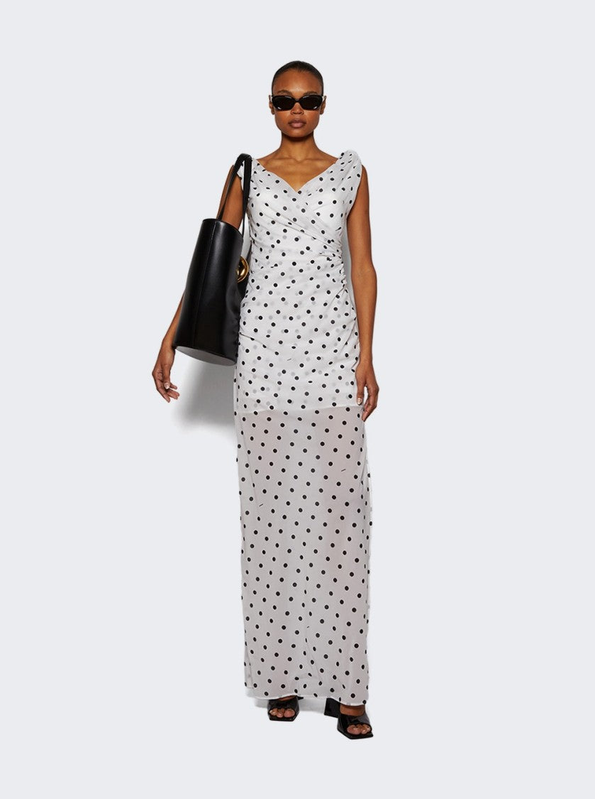 Jacquemus Rita  Long Dress White And Black