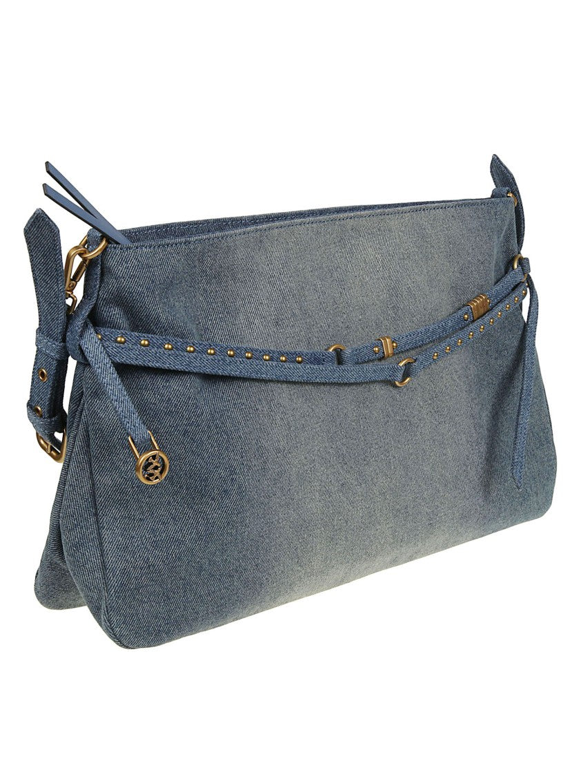 Pinko Big Belt Denim Cotton Belt Bag