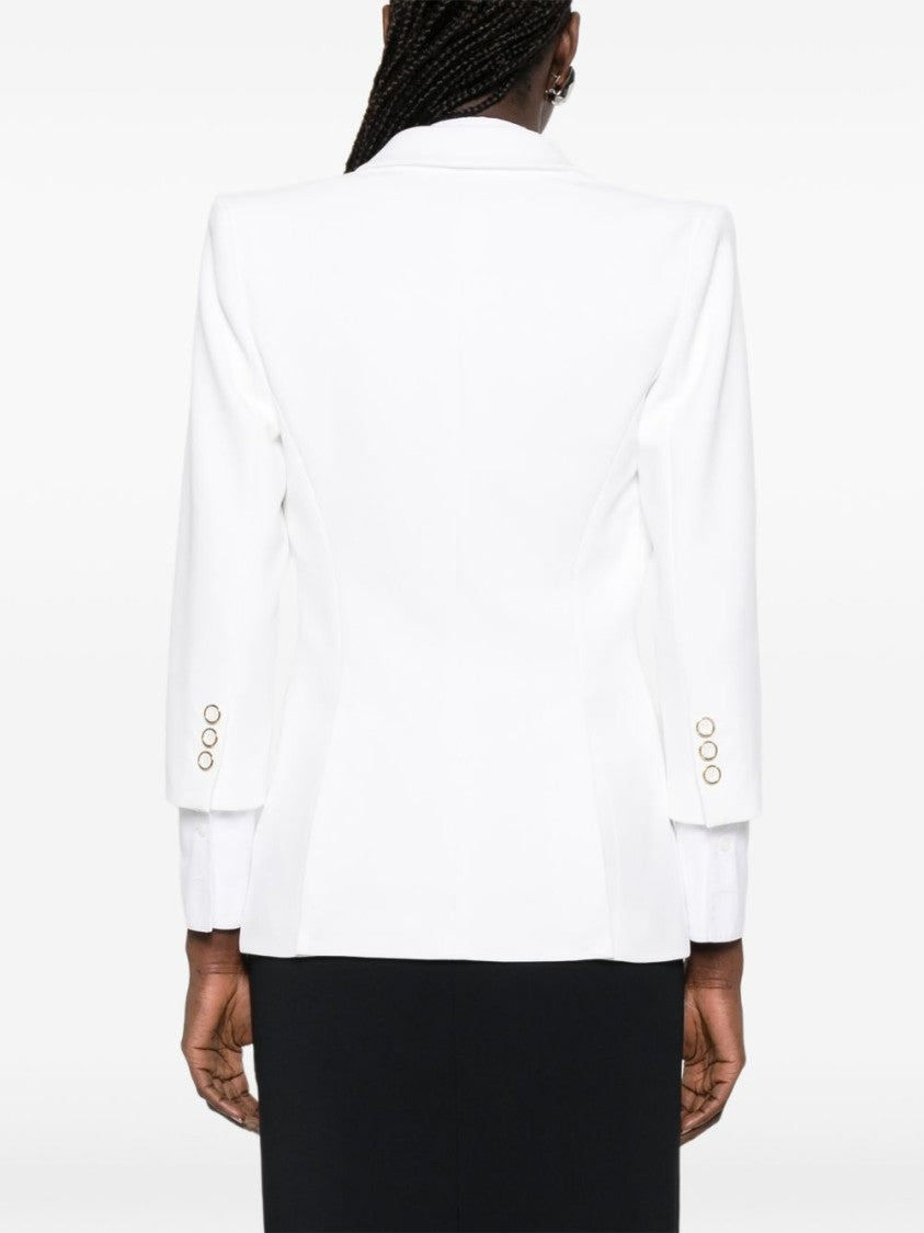 Elisabetta Franchi Tailored White Jacket
