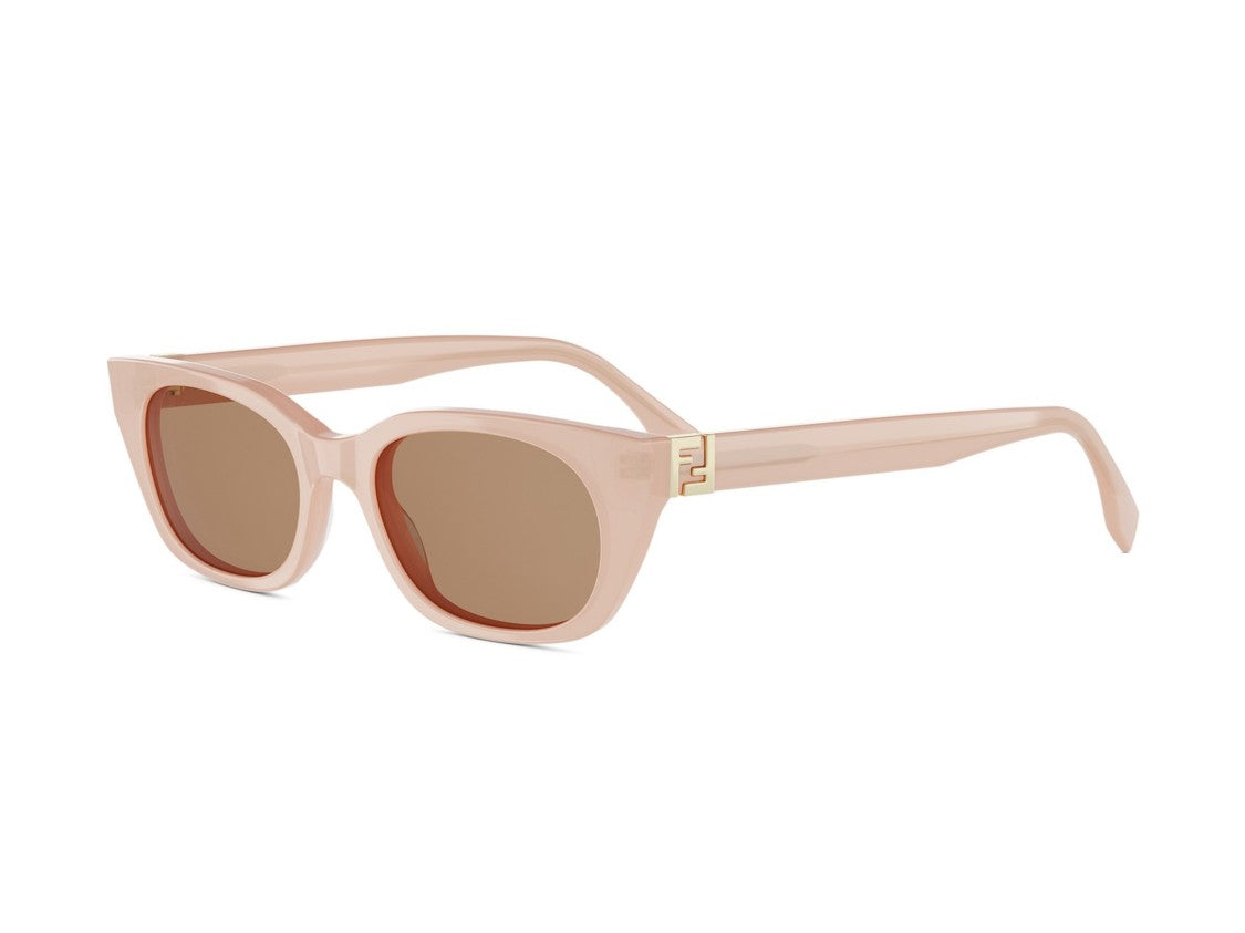 Fendi Translucent Nude Fe40206i Oversized Square Sunglasses