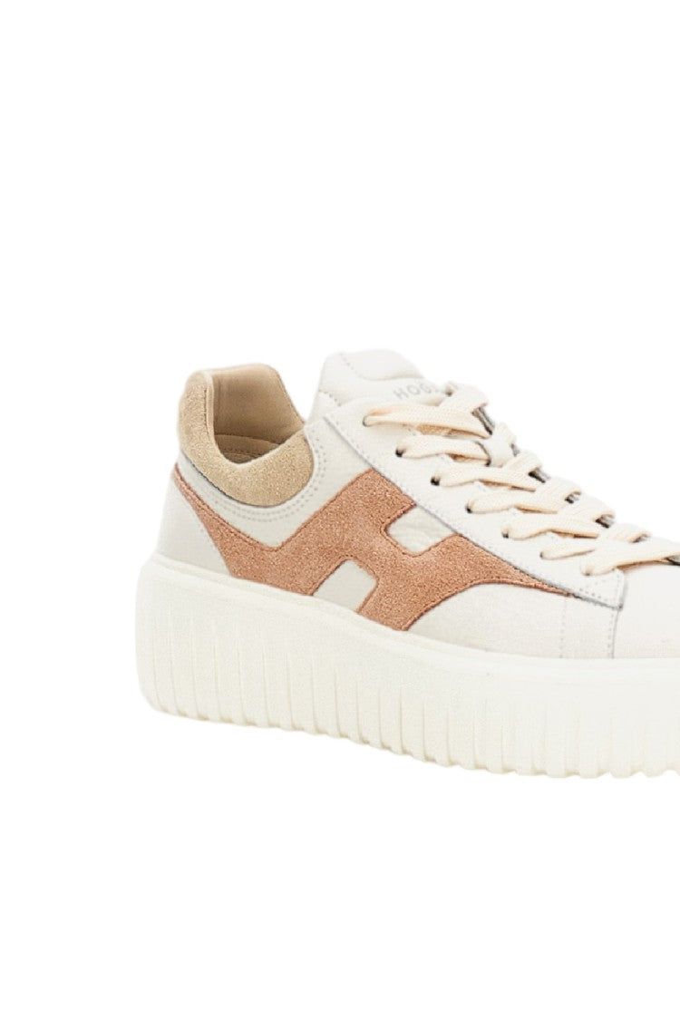 Hogan Nappa Leather Sneakers With Iconic H Striped Detail