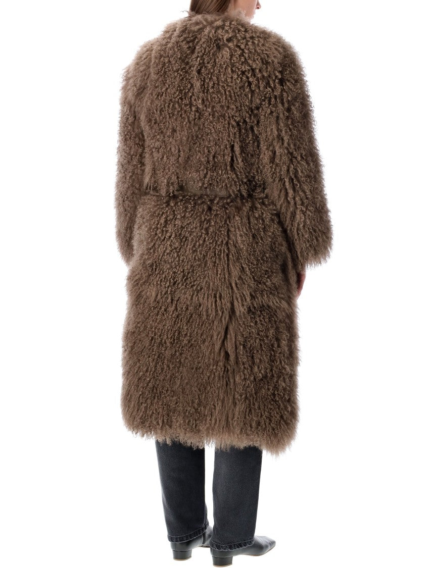 Sword Mongolian Shearling Maxi Coat Sword