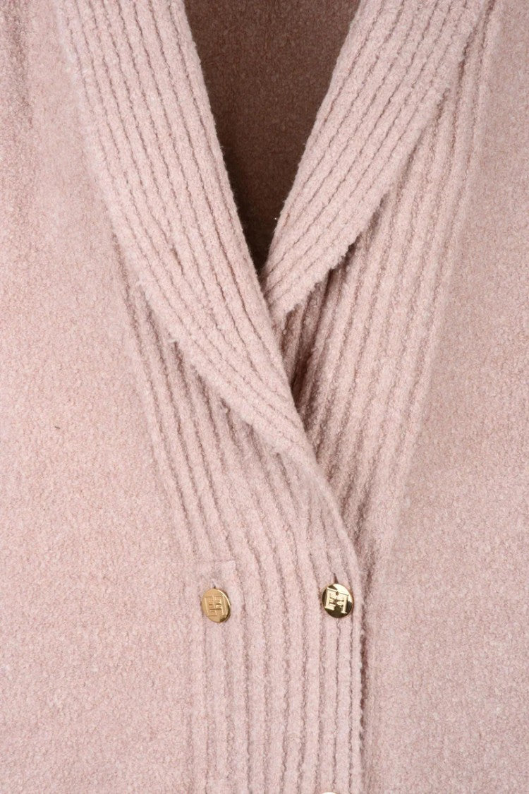 Elisabetta Franchi Cotton Stretch Cardigan - Old Rose