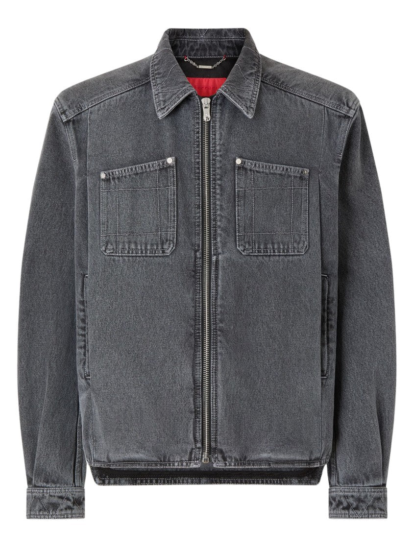 Ferrari Grey Zip Fastening Denim Jacket