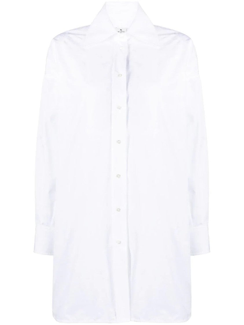 Etro White Relaxed-Fit Long-Sleeve Cotton Shirt