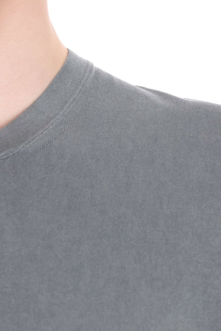 Drumohr Grey Long-Sleeve Frosted Cotton T-Shirt