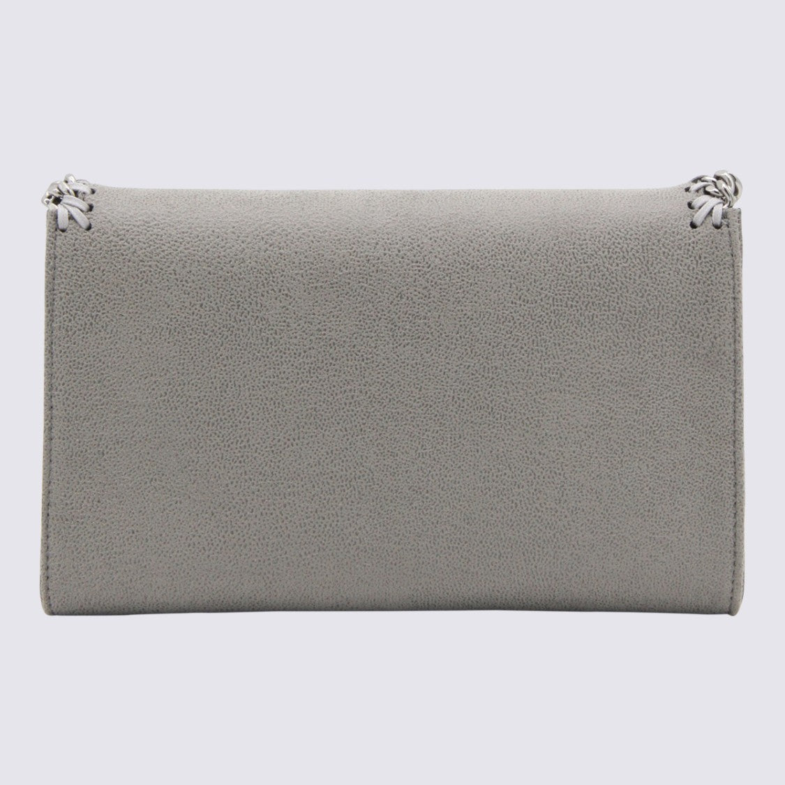 Stella Mccartney Rectangular Textured Bag With Whipstitch And Silver Chain Strap