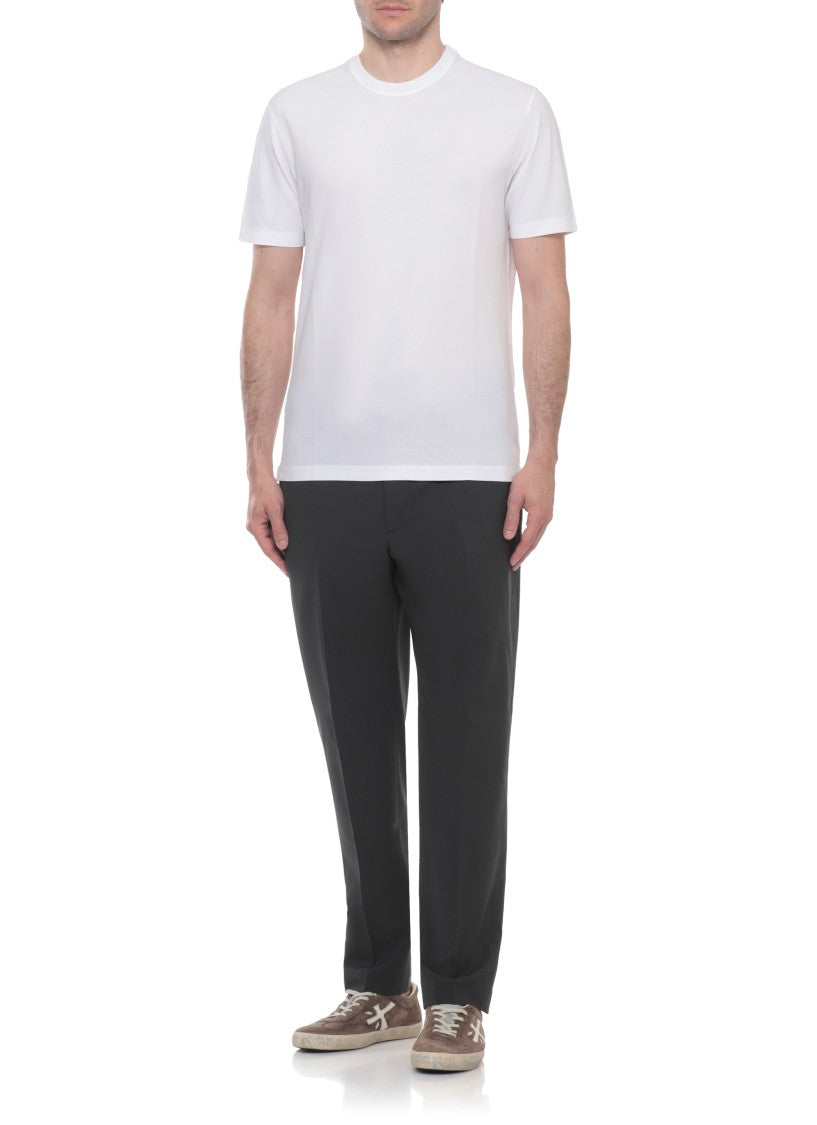 Zanone White Crewneck Cotton T-Shirt