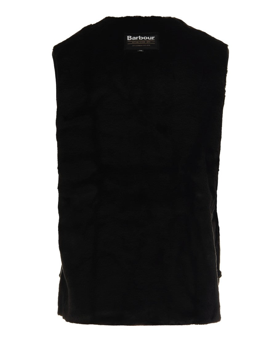 Barbour Acrylic Fleece Vest With Zipper Closure