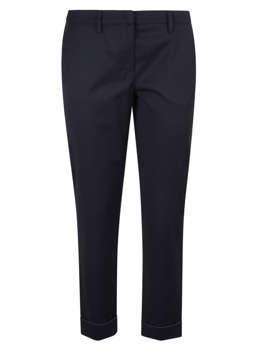 Fabiana Filippi Straight-Leg Black Trousers With Tailored Design