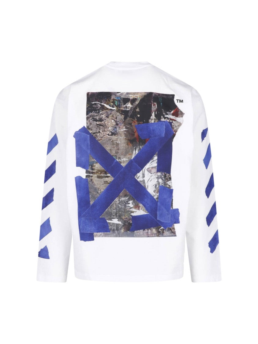 Off-White White Cotton Bacco Arrow Skate Long-Sleeve T-Shirt