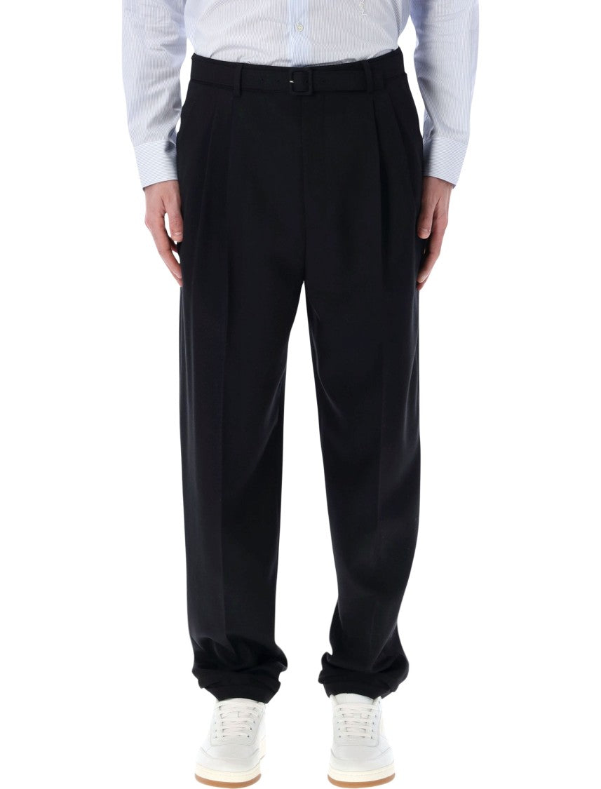 Saint Laurent Wool Gabardine Tailored Trousers