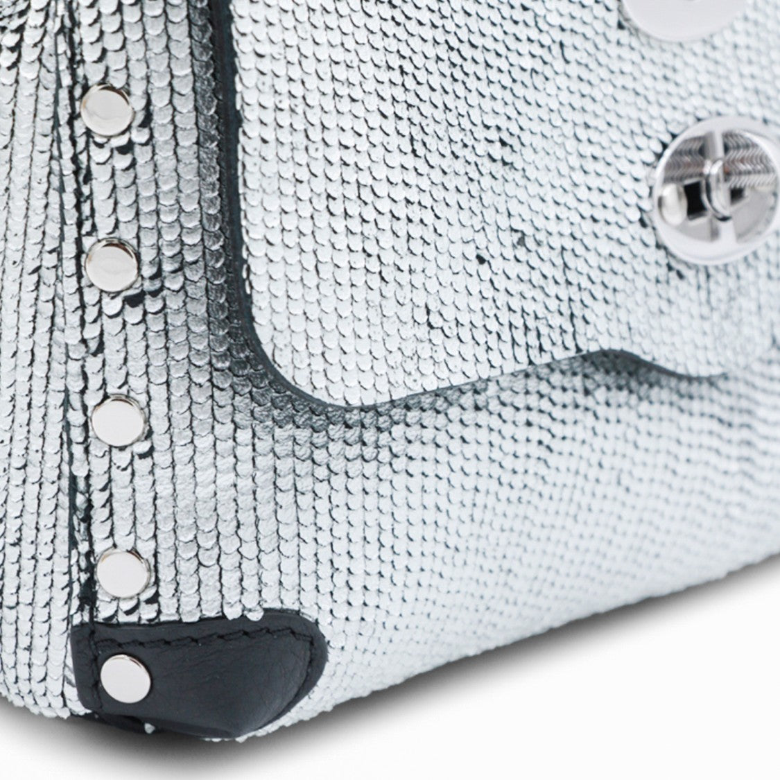 Zanellato Structured Silver Handbag With Textured Finish