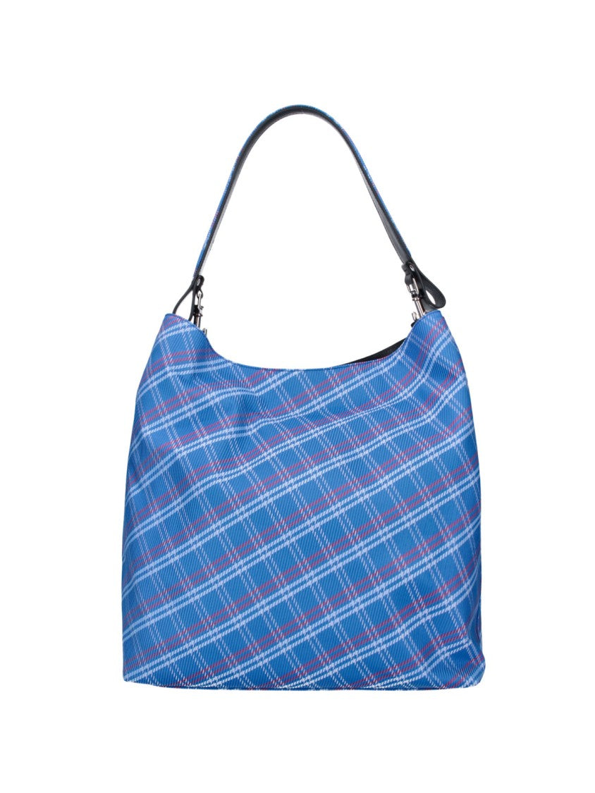Vivienne Westwood Blue Large Lottie Stuart Tartan Fabric Shoulder Bag