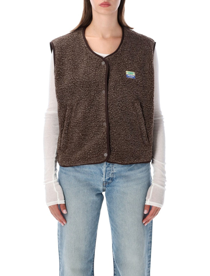 American Vintage Hok Town Pile Round-Neck Plush Gilet