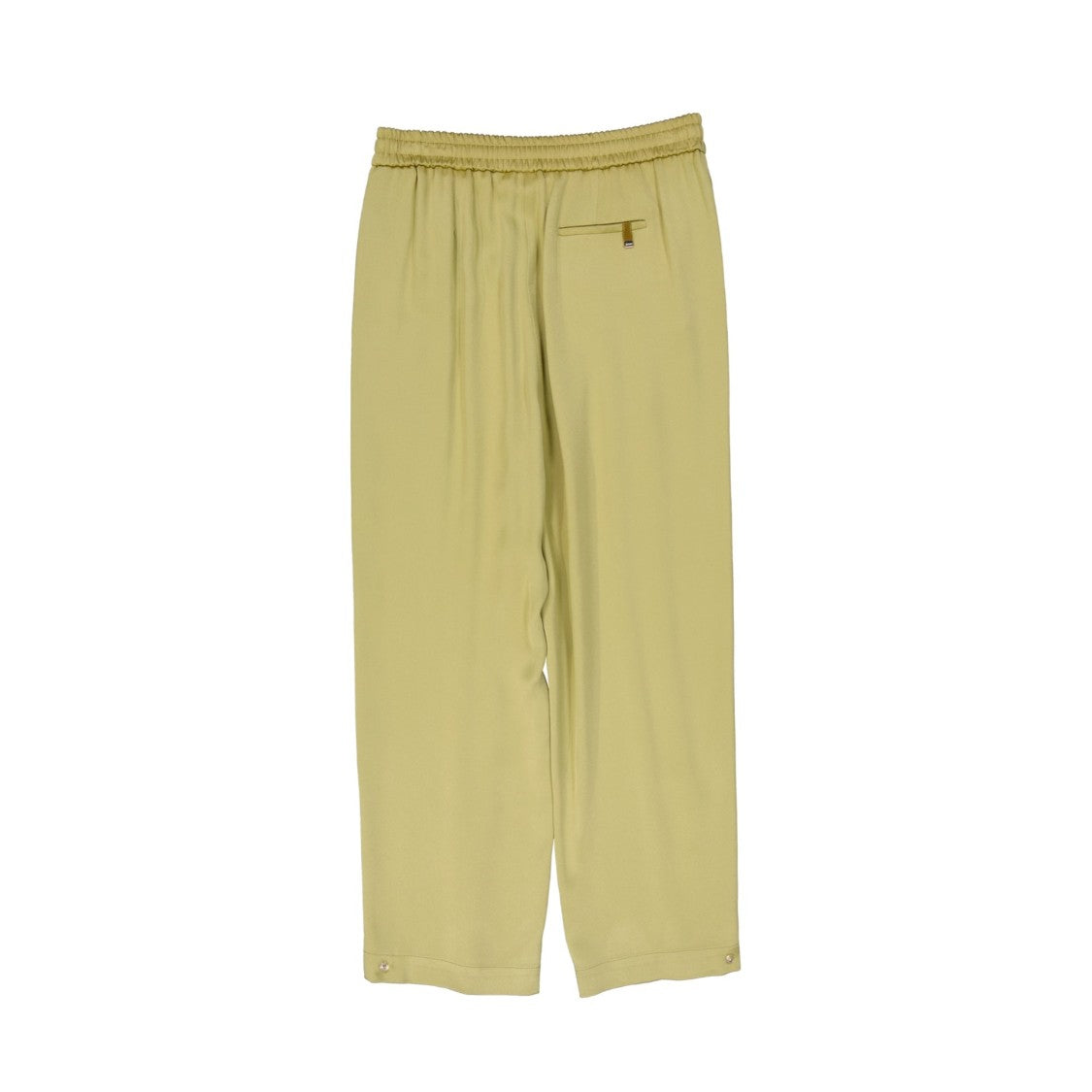 Herno Yellow Satin Wide Pants
