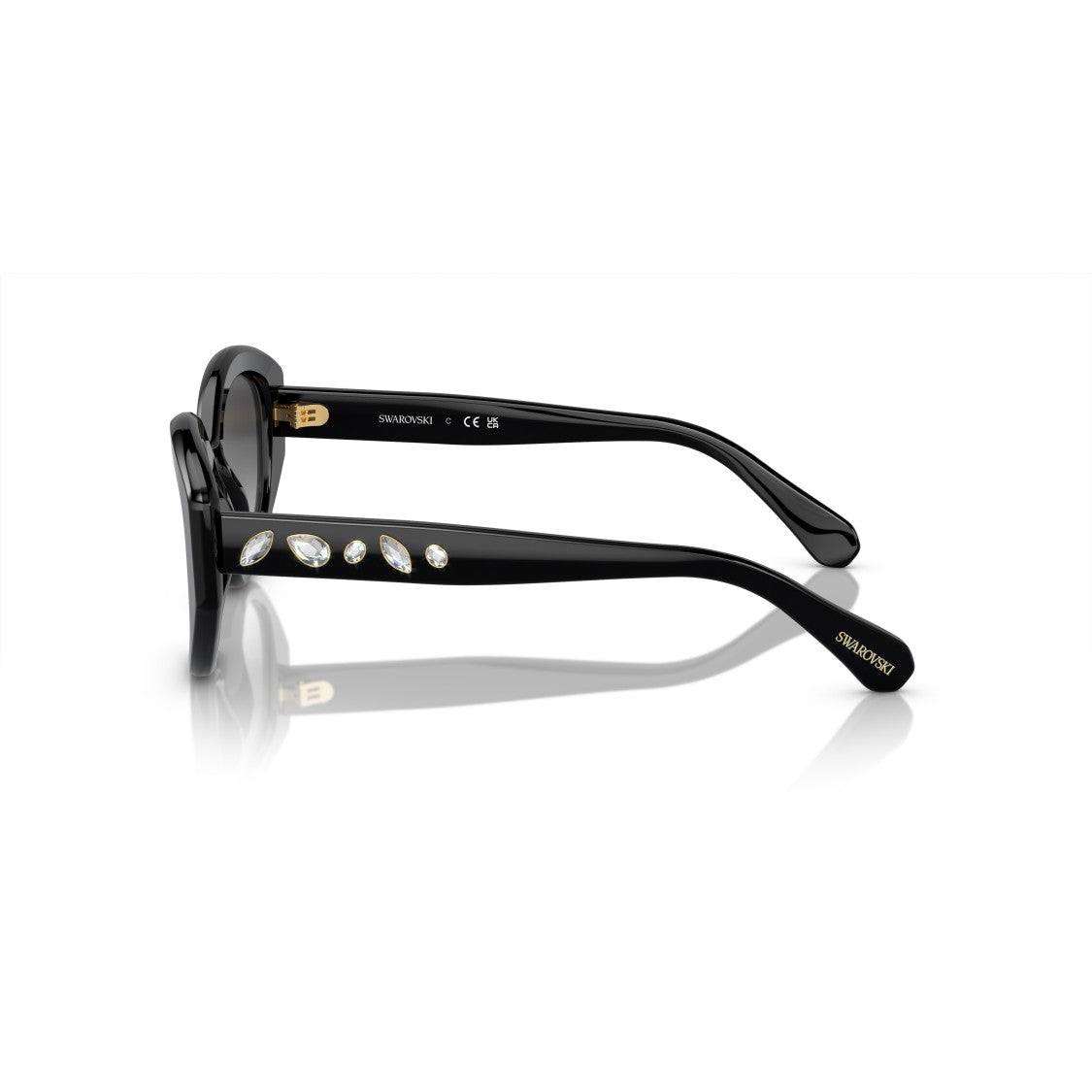 Swarovski 0Sk6005 Oversized Cat-Eye Sunglasses With Crystal Embellishments