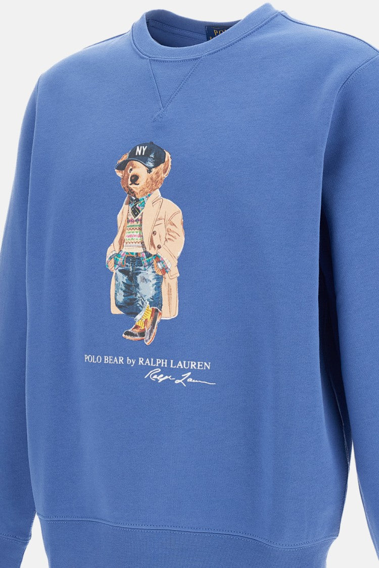 Polo Ralph Lauren Light Blue Cotton-Blend Polo Bear Sweatshirt