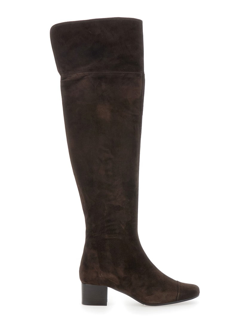 Carel Paris Over-The-Knee Brown Calf Suede Boots