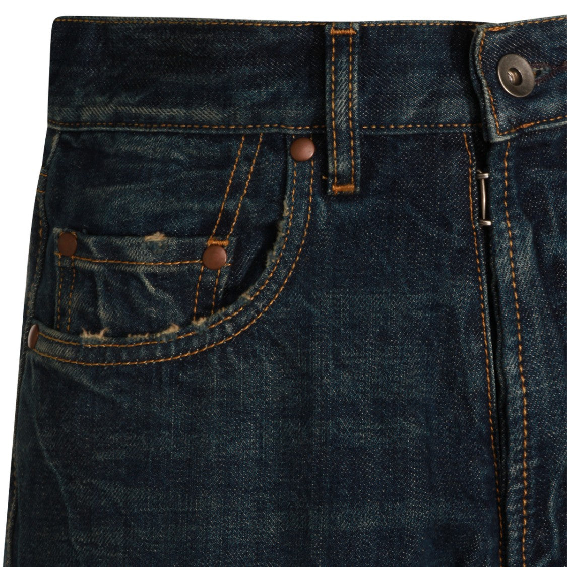 Maison Margiela Straight-Leg Jeans With Distressed Details