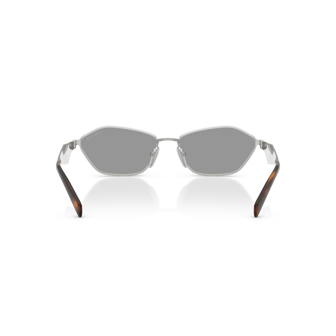 Prada Tortoiseshell Angular Metal Frame Detail Sunglasses
