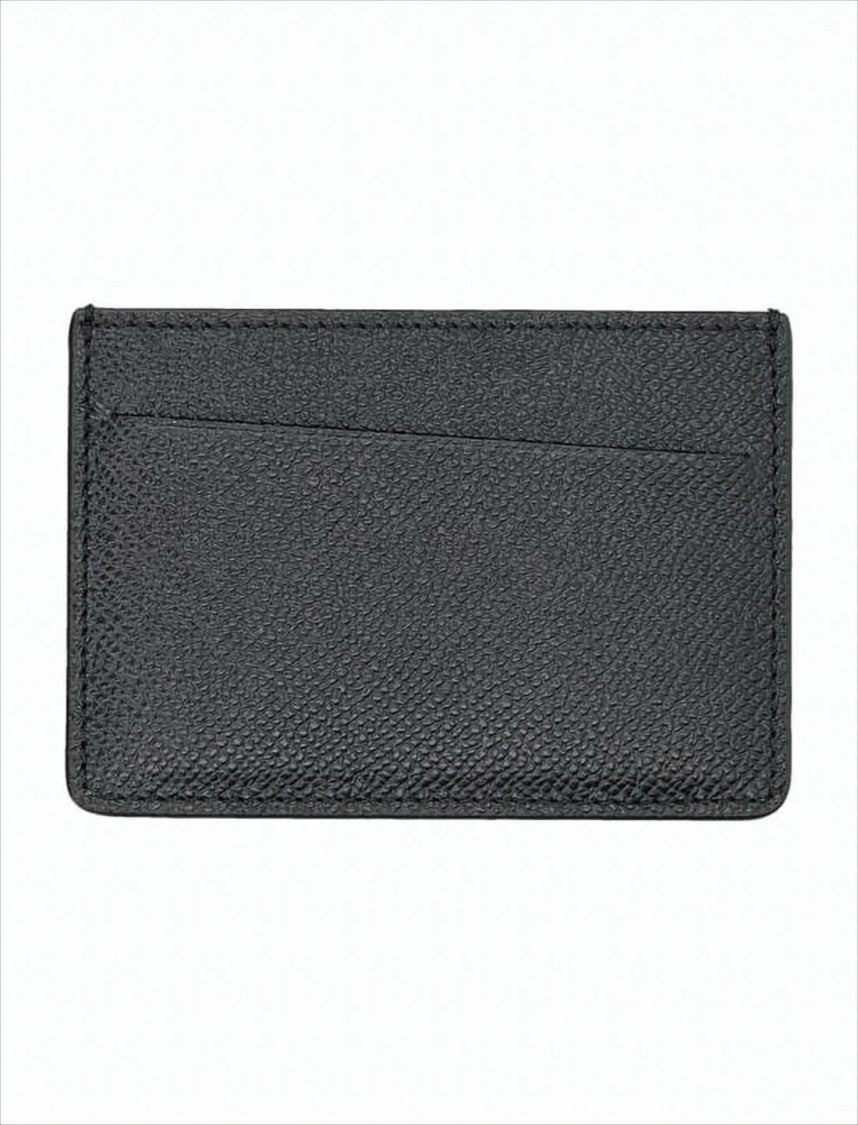 Maison Margiela Textured Calf Leather Cardholder With Distinctive Stitching