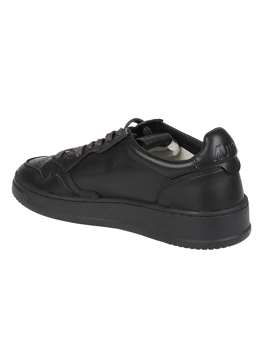 Autry Black Medalist Low Goatskin Sneakers