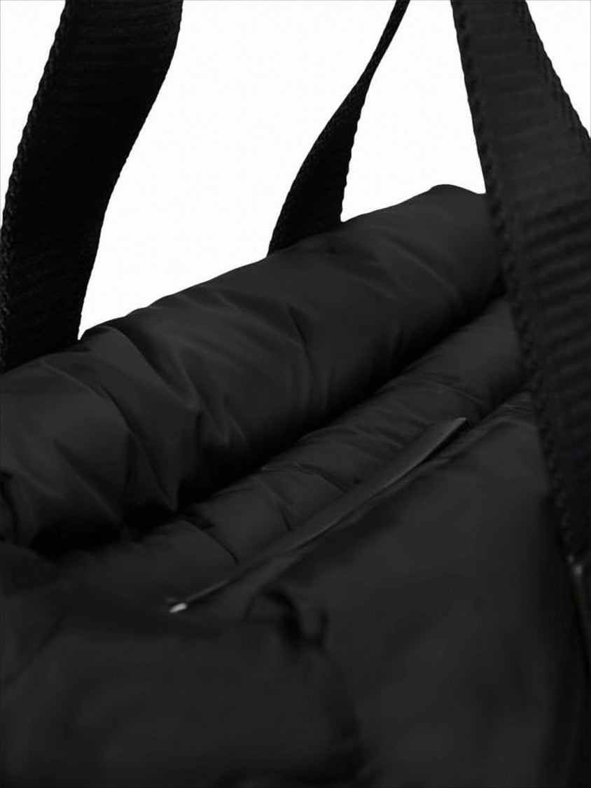 Moncler Padded Quilted Tote Bag With Metallic Logo Emblem