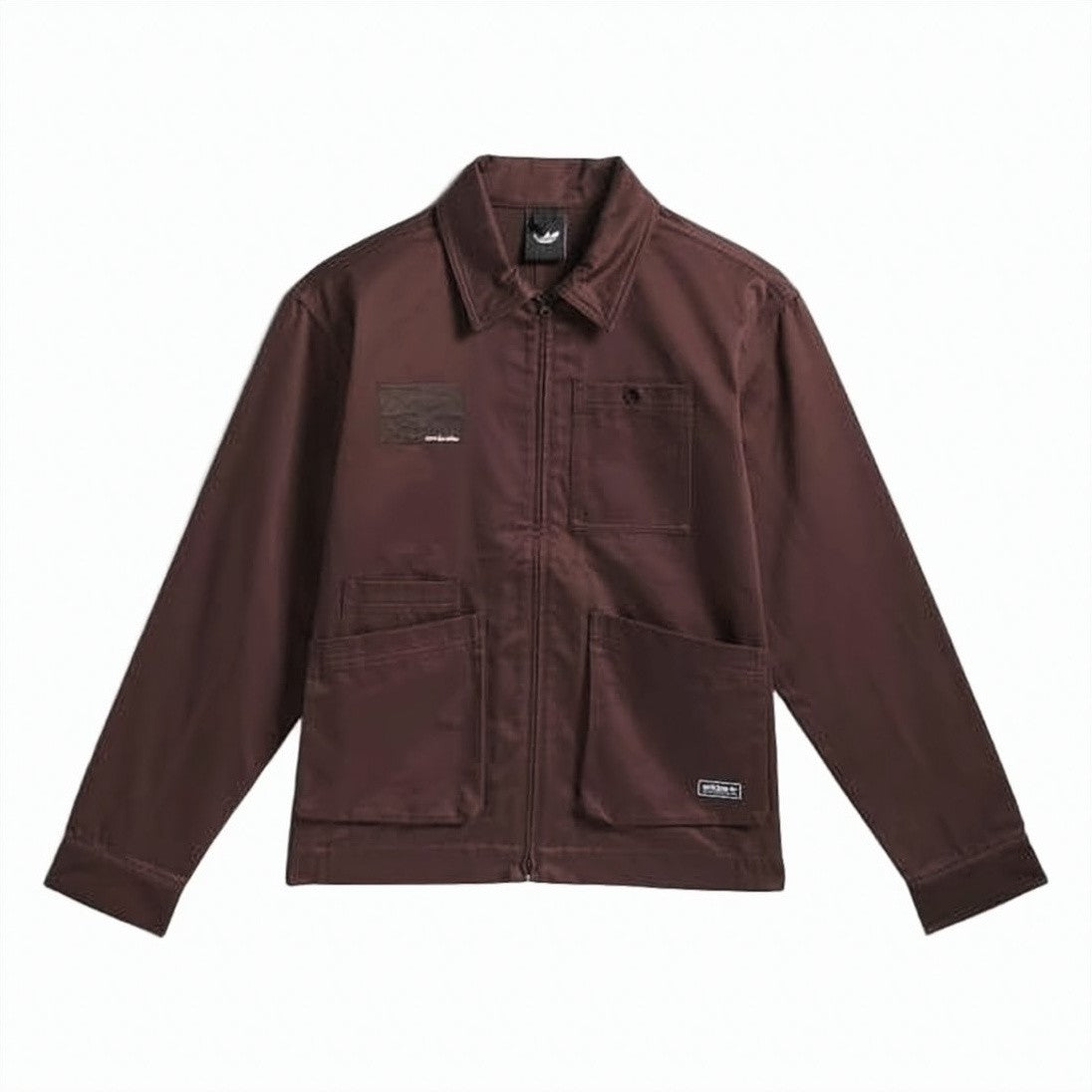Adidas Brown Casual Jacket With Zippered Closure